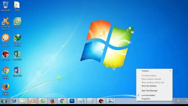 Cach chinh thanh Taskbar trong win 7 24