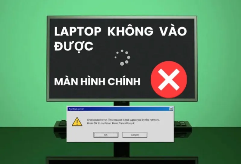 Loi laptop khong vao duoc man hinh chinh 9