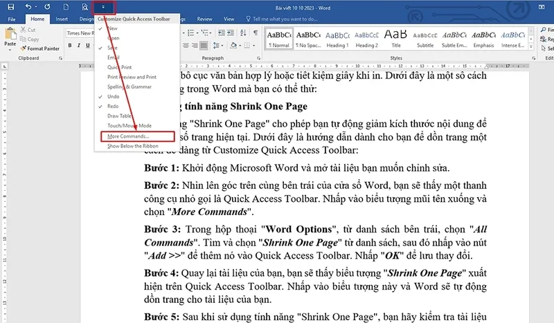 Cach tat comment trong word 23