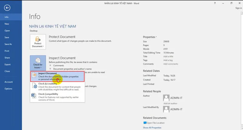 Cach tat comment trong word 28