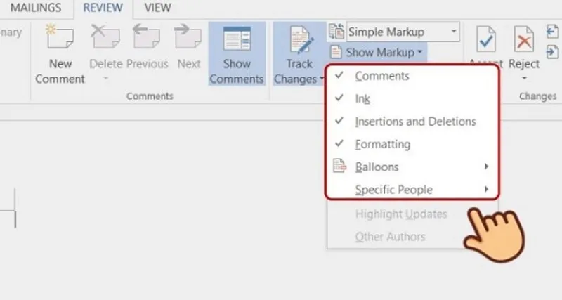 Cach tat comment trong word 31
