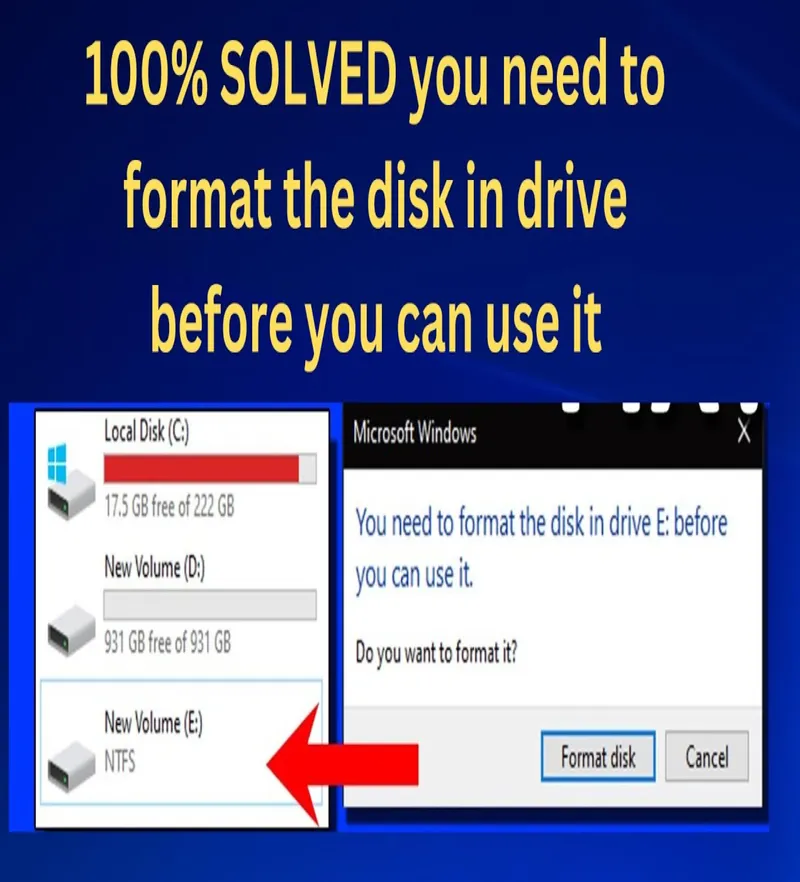 Loi You need to format the disk in drive before you can use it 11