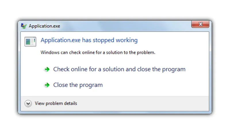 Loi has stopped working trong win 2