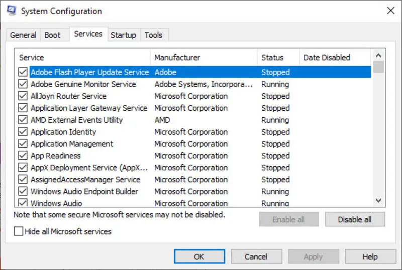 Loi has stopped working trong win 7