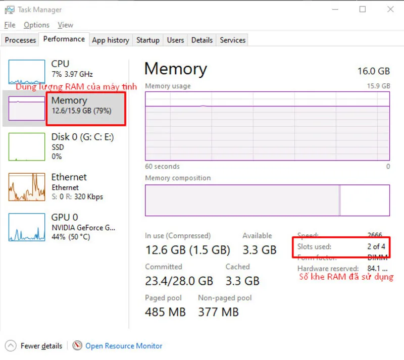 Nang cap Ram laptop 4GB 13