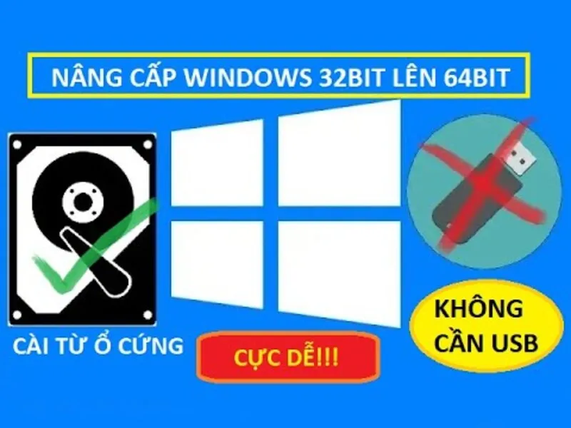 Nang cap Win 7 32bit len 64bit 12