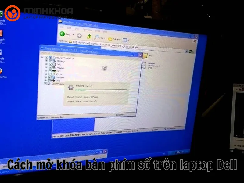 Cách mở khóa bàn phím số trên laptop Dell