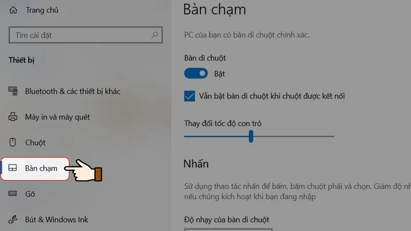 Điểm danh phần mềm khóa chuột cảm ứng trên Win 10 & 11 6 Phan mem khoa chuot cam ung 1