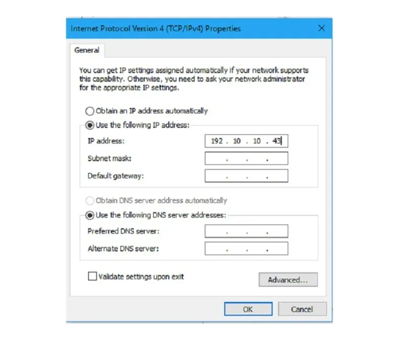 Thay doi dia chi IP win 10 17