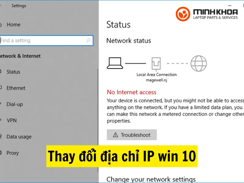 Thay đổi địa chỉ IP win 10