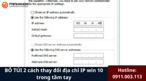 Thay doi dia chi IP win 10 7