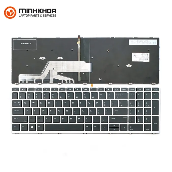 Ban phim zin laptop HP Probook 450 G5 khung bac