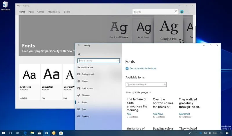 Font full win 10 14