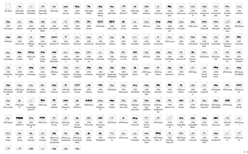 Font full win 10 15