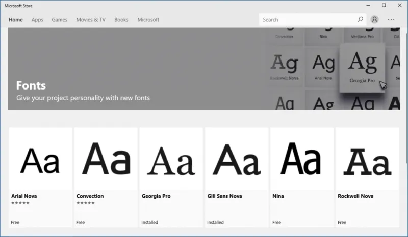 Font full win 10 19