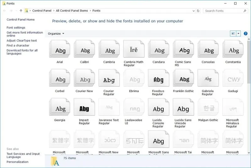Font full win 10 6