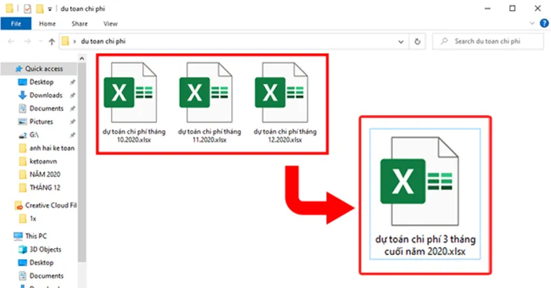 Hướng dẫn 4 cách gộp nhiều file Excel thành 1 file 2 Gop nhieu file Excel thanh 1 file 10