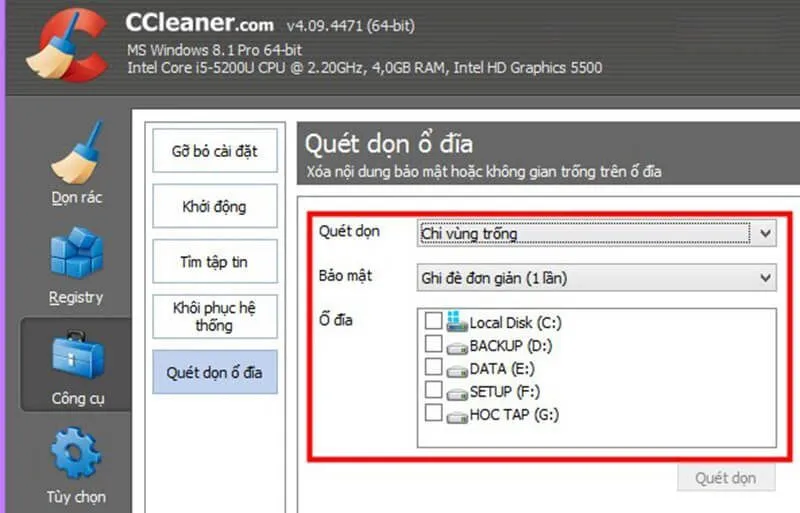 Bỏ túi 2 cách xóa dữ liệu ổ cứng bạn nên biết 5 Xoa du lieu o cung 9