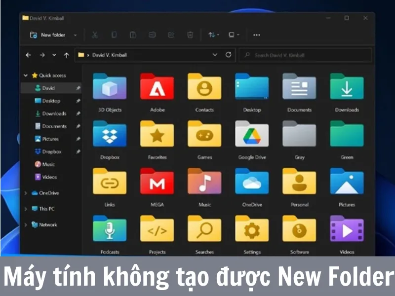 Máy tính không tạo được New Folder: Nguyên nhân &10 cách khắc phục 1 Máy tính không tạo được New Folder