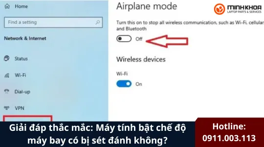 Bật chế độ máy bay có bị sét đánh không (1)