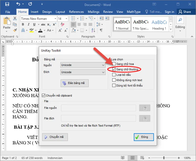 XEM NGAY! 4 cách chuyển chữ in sang thường trong word 16 Chuyen chu in sang thuong trong word 17
