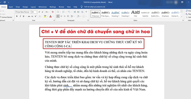 XEM NGAY! 4 cách chuyển chữ in sang thường trong word 7 Chuyen chu in sang thuong trong word 27
