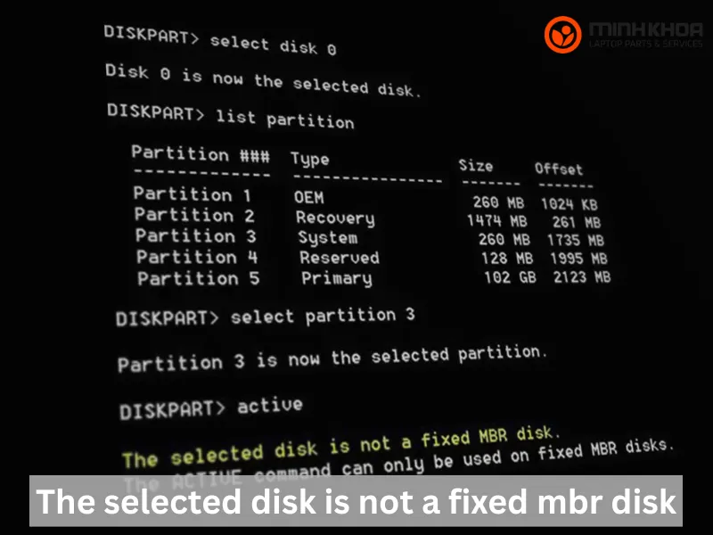 The selected disk is not a fixed mbr disk (5) The selected disk is not a fixed mbr disk (5)
